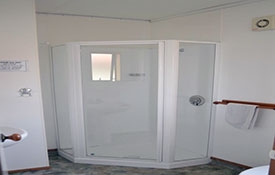 ensuite bathroom of studio unit